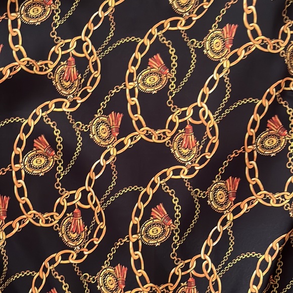 ZARA Woman Black Plunge Neckline Chain Print Bodysuit - Picture 8 of 8